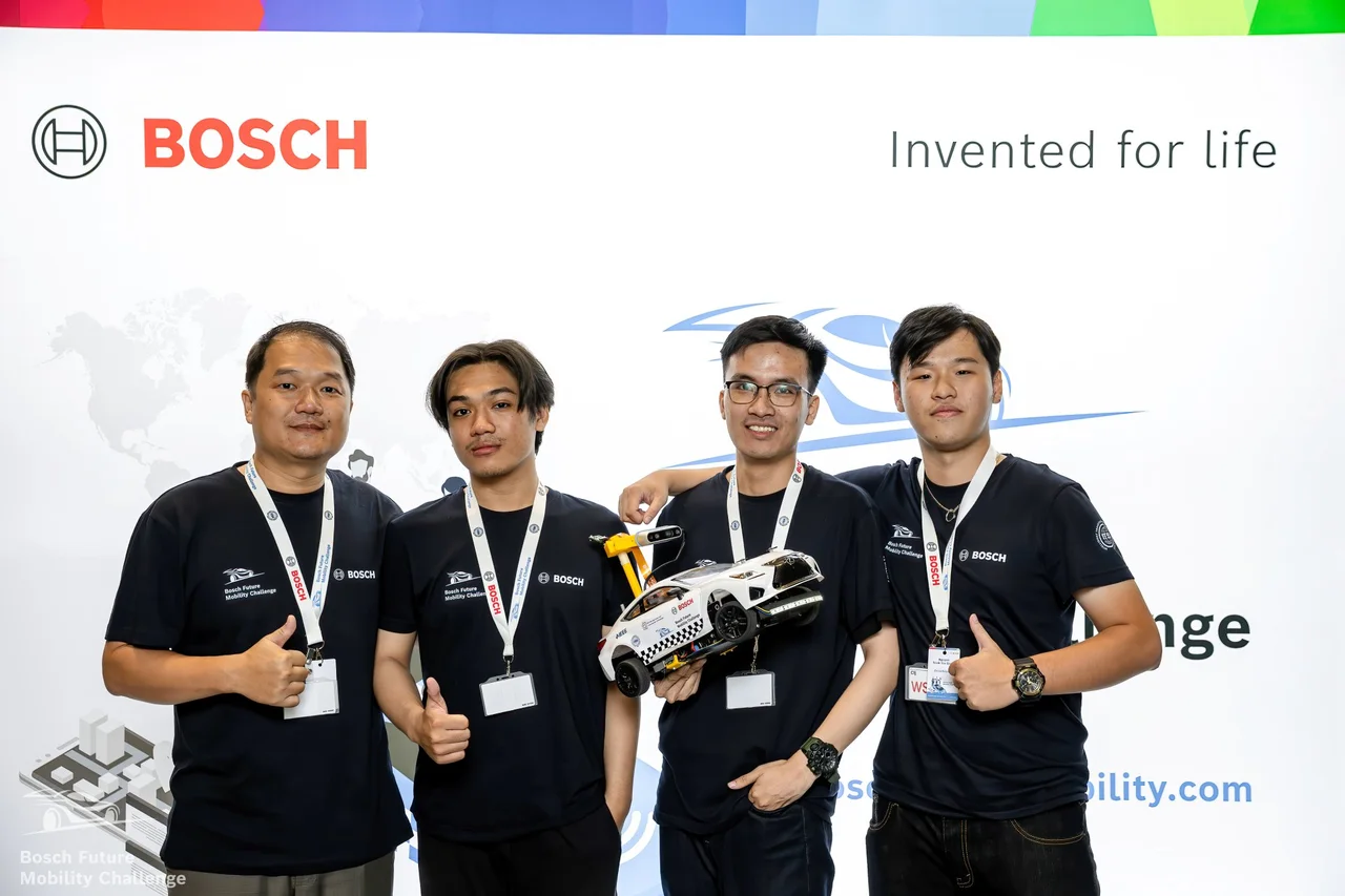 BFMC 2025 team portrait with the autonomous vehicle