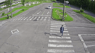 Overhead-view generated traffic forecast after condition frames